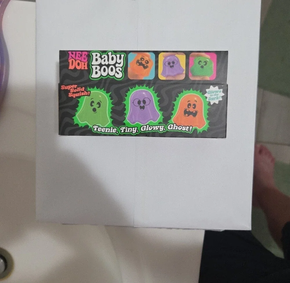 Needoh Baby Boos Teenie Glowy Ghosts(3 Pk) W/orange,purple,and green-Authentic